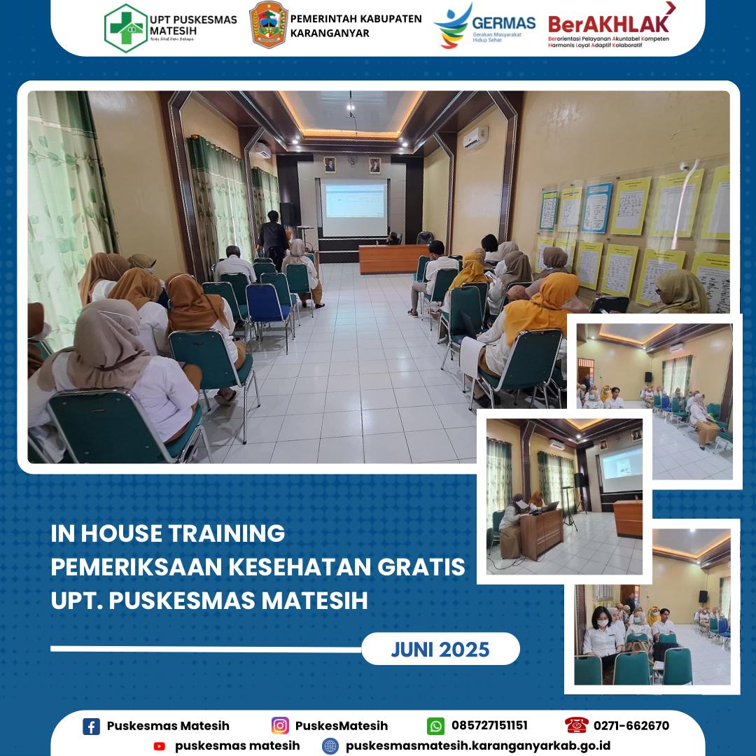 In House Training Pemeriksaan Kesehatan Gratis In House Training Pemeriksaan Kesehatan Gratis